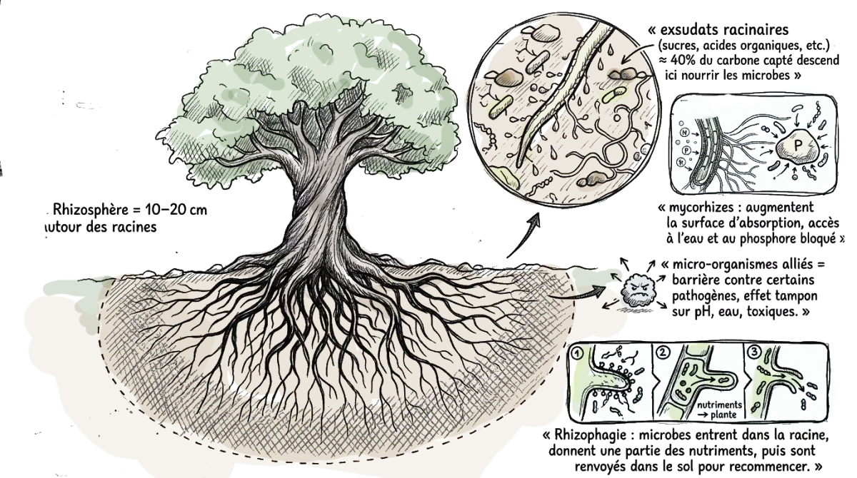 image dessin de la Rhizosphère