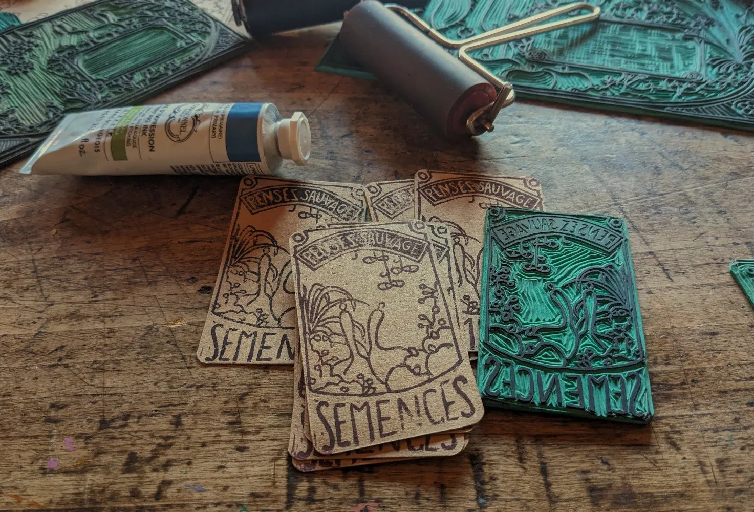 des cartes de visites fait main!