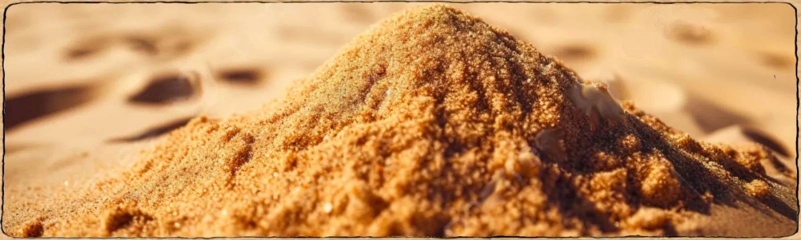 un tas de sable jaune