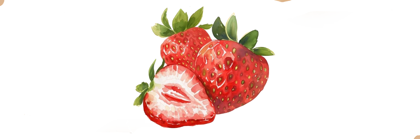 Une aquarelle de fraise